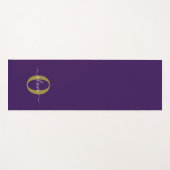 Lila Name für Monogramm-Skripte Yogamatte (Vorderseite (Horizontal))