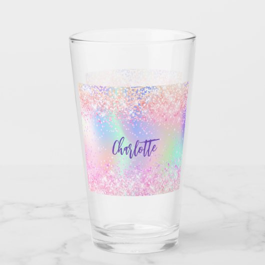 Lila Name Glas (Vorderseite)