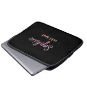 lila Name Mädchen Chef Schwarz Laptopschutzhülle (Vorne Knopf)