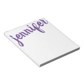 Lila Name Personalisiert Notizblock (angewinkelt)