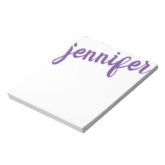 Lila Name Personalisiert Notizblock (Rotiert)