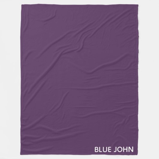 Lila Name von Blue John Fleecedecke (Vorderseite)