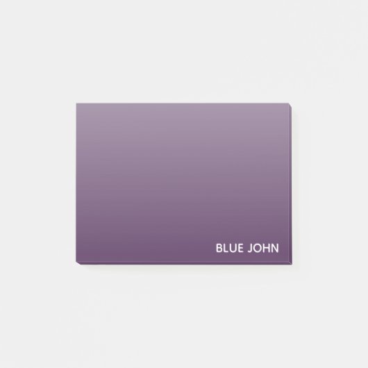 Lila Name von Blue John Post-it Klebezettel (Vorderseite)
