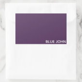 Lila Name von Blue John Rechteckiger Aufkleber (Tasche)