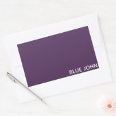 Lila Name von Blue John Rechteckiger Aufkleber (Umschlag)