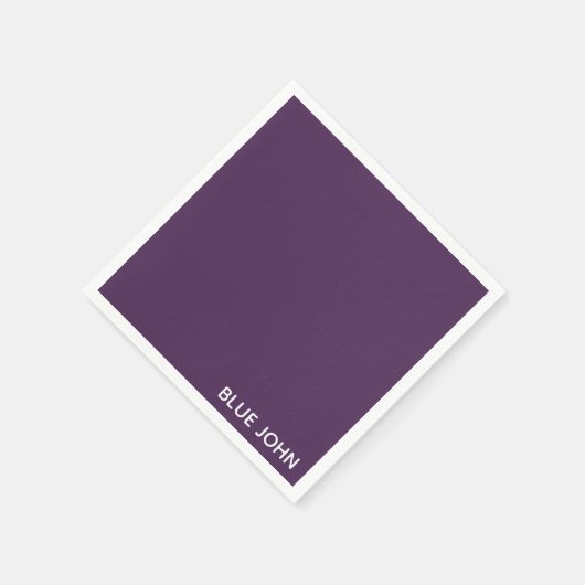 Lila Name von Blue John Serviette (Ecke)