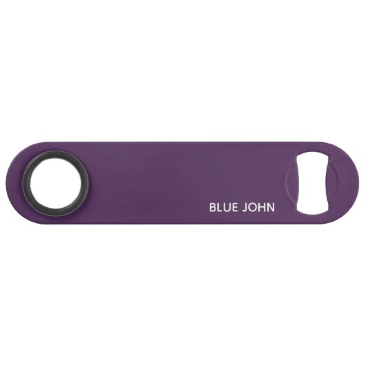 Lila Name von Blue John Speed Flaschenöffner (Vorderseite (Horizontal))