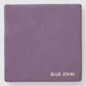 Lila Name von Blue John Steinuntersetzer (Vorderseite)