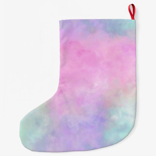 Lila Name von Unicorn Rainbow Großer Weihnachtsstrumpf (Rückseite)