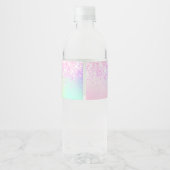 Lila Name Wasserflaschenetikett (Rückseite)