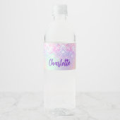 Lila Name Wasserflaschenetikett (Vorderseite)
