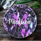 Lila Namensschilder für benutzerdefinierte Marmor Getränkeuntersetzer