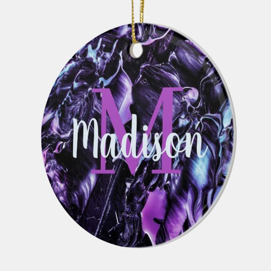 Lila Namensschilder für benutzerdefinierte Marmor Keramik Ornament (Links)