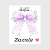 Lila Namensskript abbrechen Aufkleber (Blatt)