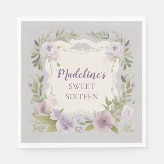 Lila Napkins Serviette (Vorderseite)