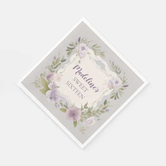 Lila Napkins Serviette (Ecke)