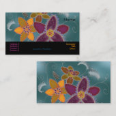 Lila Narzissen-Geschäfts-Karten Visitenkarte (Vorne/Hinten)