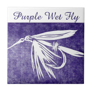 "Lila Nassfliege" Forelle Fliege Fliesen. Fliese