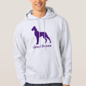 Lila Natural Great Dane Hoodie (Vorderseite)