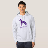 Lila Natural Great Dane Hoodie (Vorne ganz)
