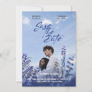 Lila Naturfilm Poster Hochzeit Foto Save The Date