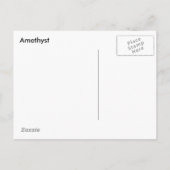 Lila natürliche Amethyst-Kristalle Mineralische Fo Postkarte (Rückseite)