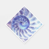 Lila Nautilus Art Serviette (Ecke)