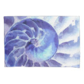 Lila Nautilus-Kunst Kissenbezug (Vorderseite)