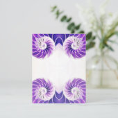 Lila Nautilus Muschel Fibonacci Spiral Feiertagskarte (Stehend Vorderseite)