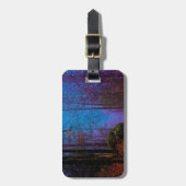 Lila Nebel aus gestrichenem Wald Gepäckanhänger (Vorderseite vertikal)