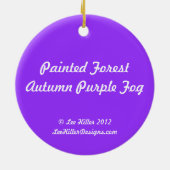 Lila Nebel aus gestrichenem Wald Keramik Ornament (Hinten)