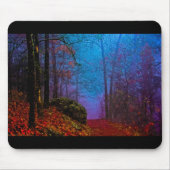 Lila Nebel aus gestrichenem Wald Mousepad (Vorne)