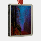 Lila Nebel aus gestrichenem Wald Ornament Aus Metall (Rechts)