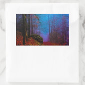 Lila Nebel aus gestrichenem Wald Rechteckiger Aufkleber (Tasche)