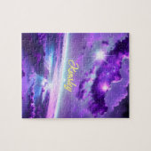 Lila Nebel aus kosmischem Violett Wolken im Univer Puzzle (Horizontal)