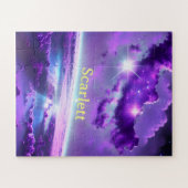 Lila Nebel aus kosmischem Violett Wolken in der Ra Puzzle (Horizontal)