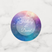 Lila Nebel und Glitzer Konfetti (Klein Vorderseite)