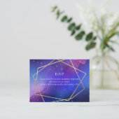 Lila Nebula Celestial Art Geometric Gold UAWG Visitenkarte (Stehend Vorderseite)