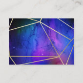 Lila Nebula Celestial Art Geometric Gold UAWG Visitenkarte (Rückseite)