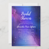 Lila Nebula Celestial Art Weltraum Hochzeit Einladung (Vorderseite)