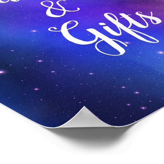 Lila Nebula Celestial Art Weltraum Hochzeit Poster (Ecke)