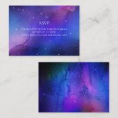 Lila Nebula Celestial Art Weltraum Hochzeit Visitenkarte (Vorne/Hinten)