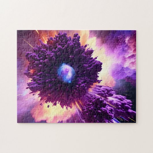 Lila nebulakosmisches Ereignis in Wolken von Stern Puzzle (Horizontal)