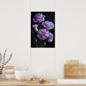 Lila Nelken Blume Art Print Poster (Küche)