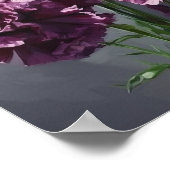 Lila Nelken Blume Art Print Poster (Ecke)