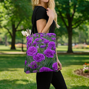 Lila Nelken-Tragetasche Tasche