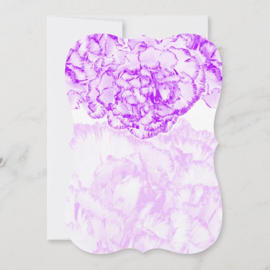 Lila Nelkensegment Brautparty FMW14 Einladung (Rückseite)