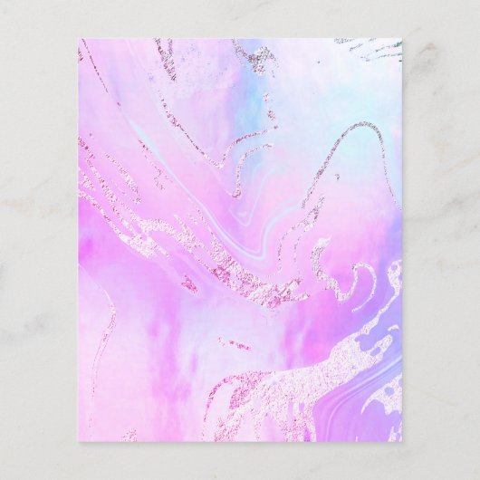 lila Neon-Fluid-Marmordesign Flyer (Hinten)