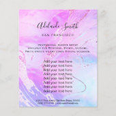 lila Neon-Fluid-Marmordesign Flyer (Vorne)