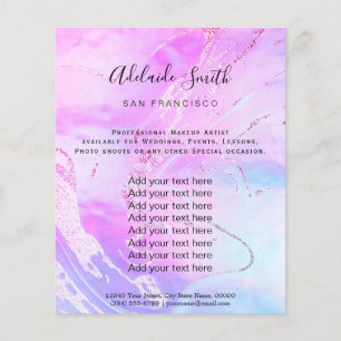 lila Neon-Fluid-Marmordesign Flyer